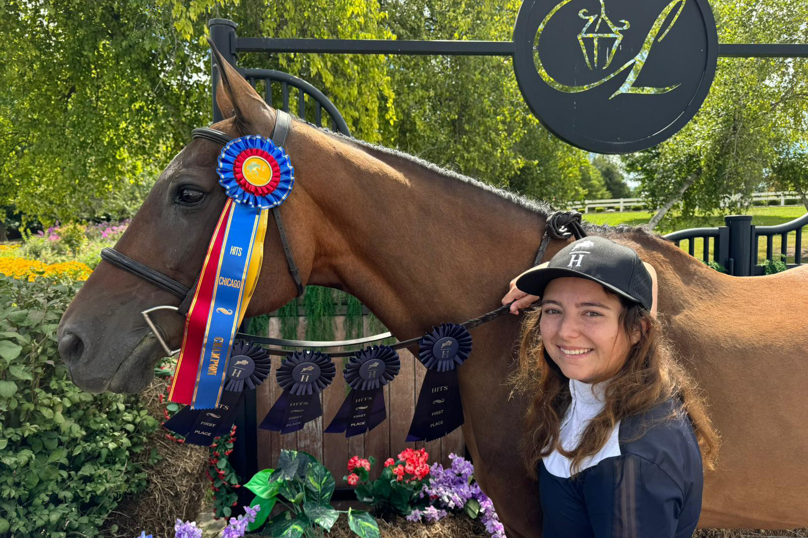 Champion Horse with Rider