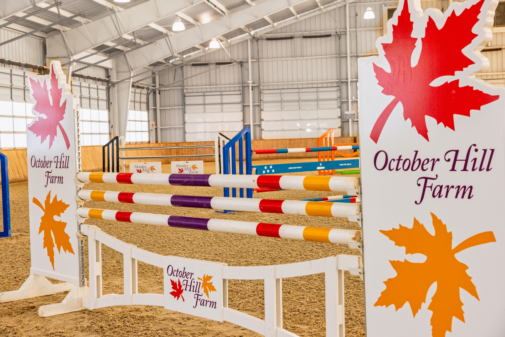 Indoor arena at October Hill Farm